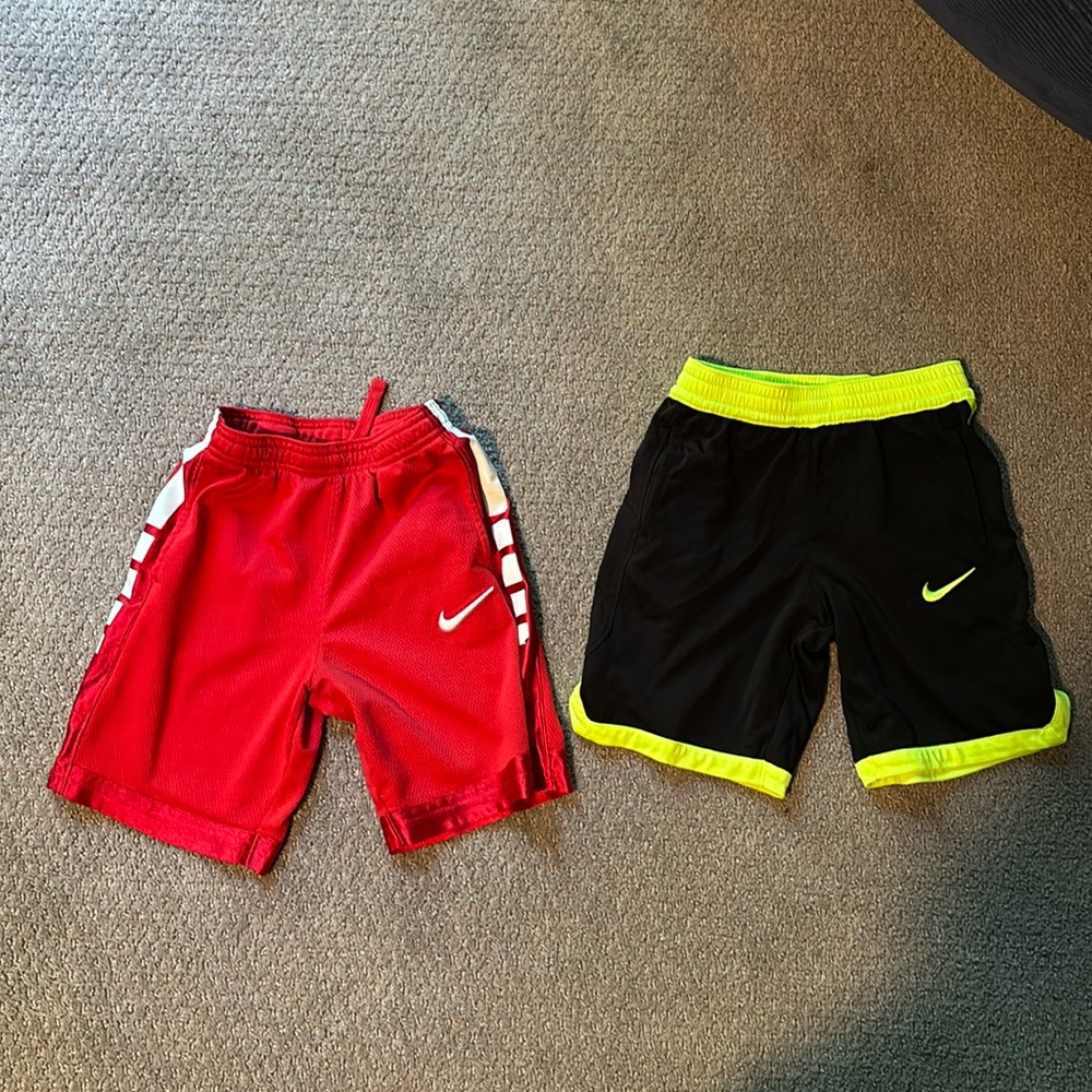 Boys Nike shorts- both red and black